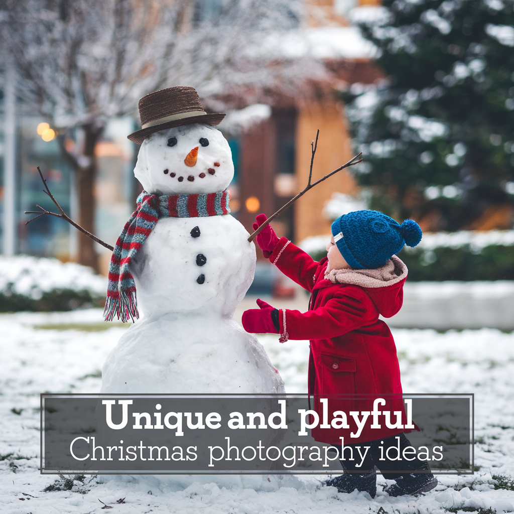 a child making a snowman